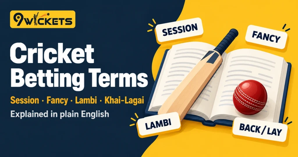 cricket betting terms
